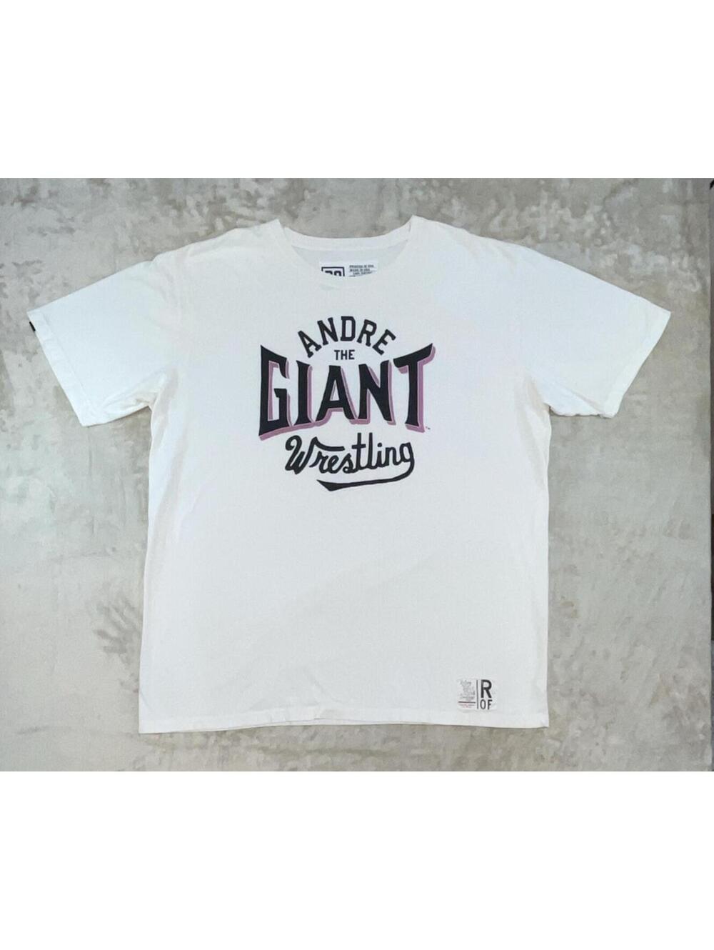 Roots of Fight Shirt Mens 4XL White Andre The Giant Wrestling T-Shirt Tee EUC
